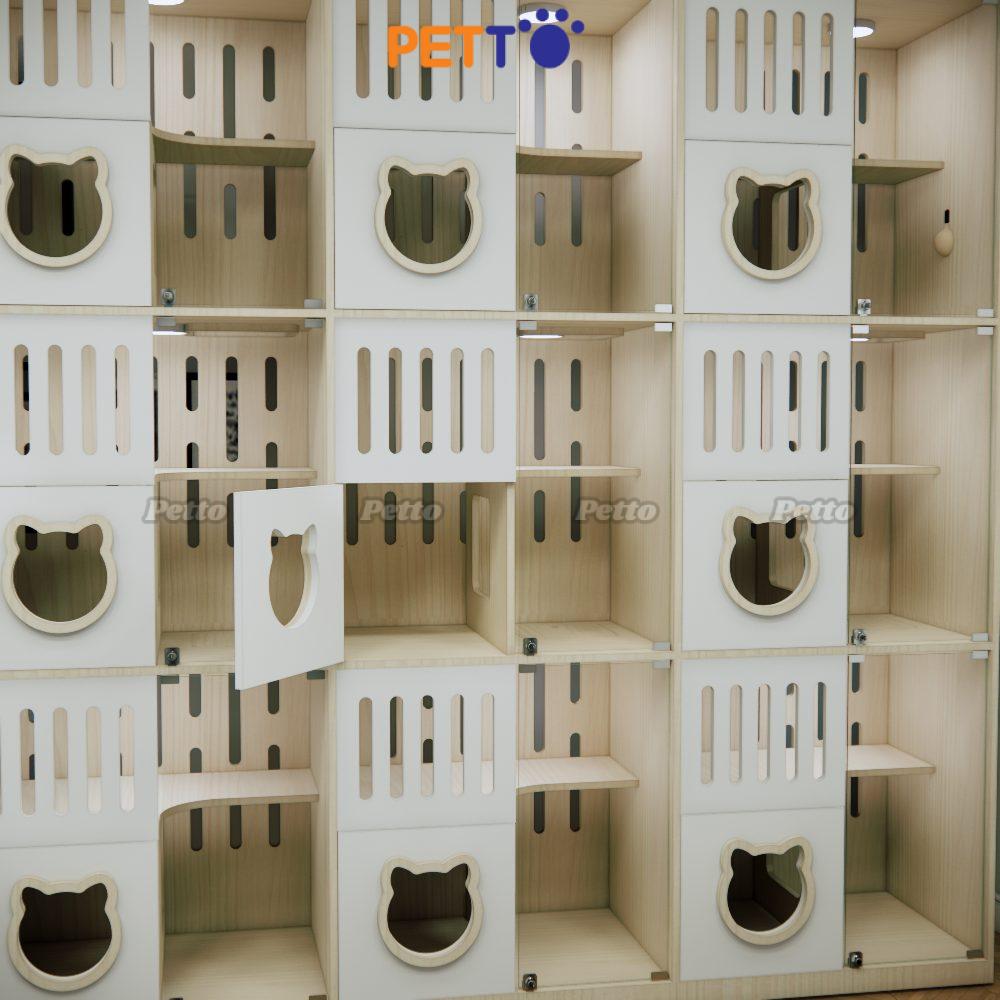 Chuồng mèo gỗ khách sạn MDF CC327