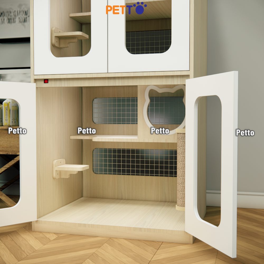 Chuồng mèo lưu trú gỗ MDF CC317