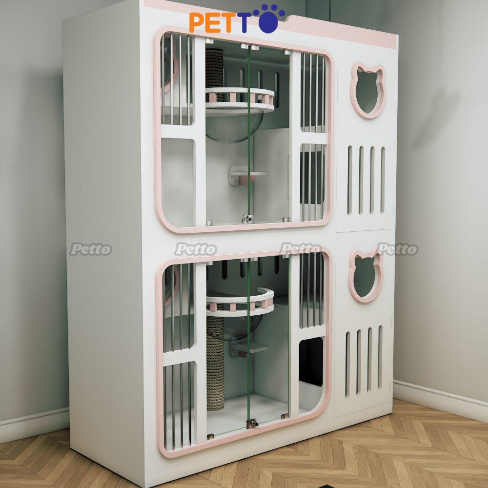 Phòng lưu trú cho mèo VIP bằng gỗ Plywood CC331