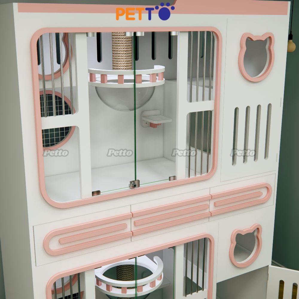 Phòng lưu trú mèo VIP bằng gỗ Plywood CC330