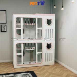 Phòng lưu trú mèo VIP bằng gỗ Plywood size 1500mm * 600mm * 2000mm CC331