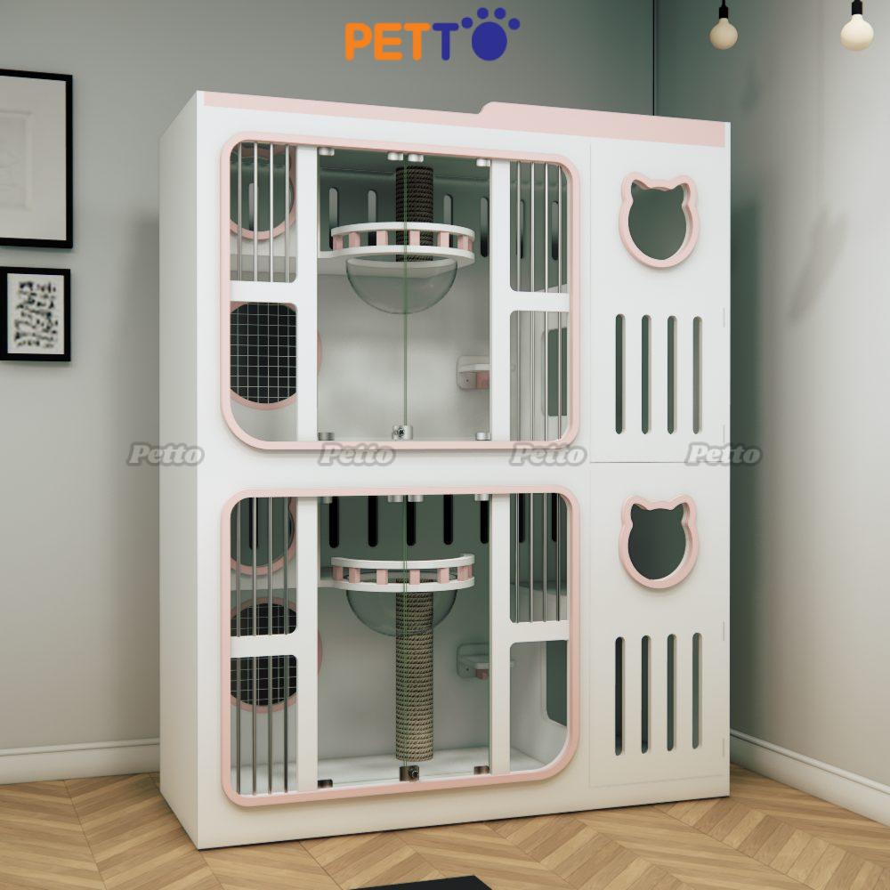 Phòng lưu trú mèo VIP bằng gỗ Plywood size 1500mm 600mm 2000mm CC331