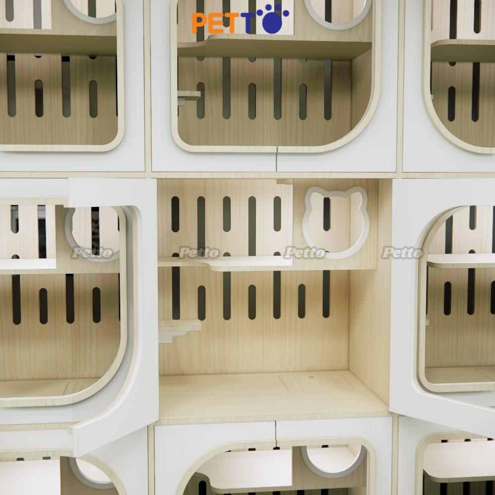 Phòng lưu trú mèo bằng gỗ MDF CC328