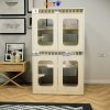 Tủ cho mèo lưu trú bằng gỗ MDF cửa lưới khung gỗ kích thước 900mm * 600mm * 1500mm CC321