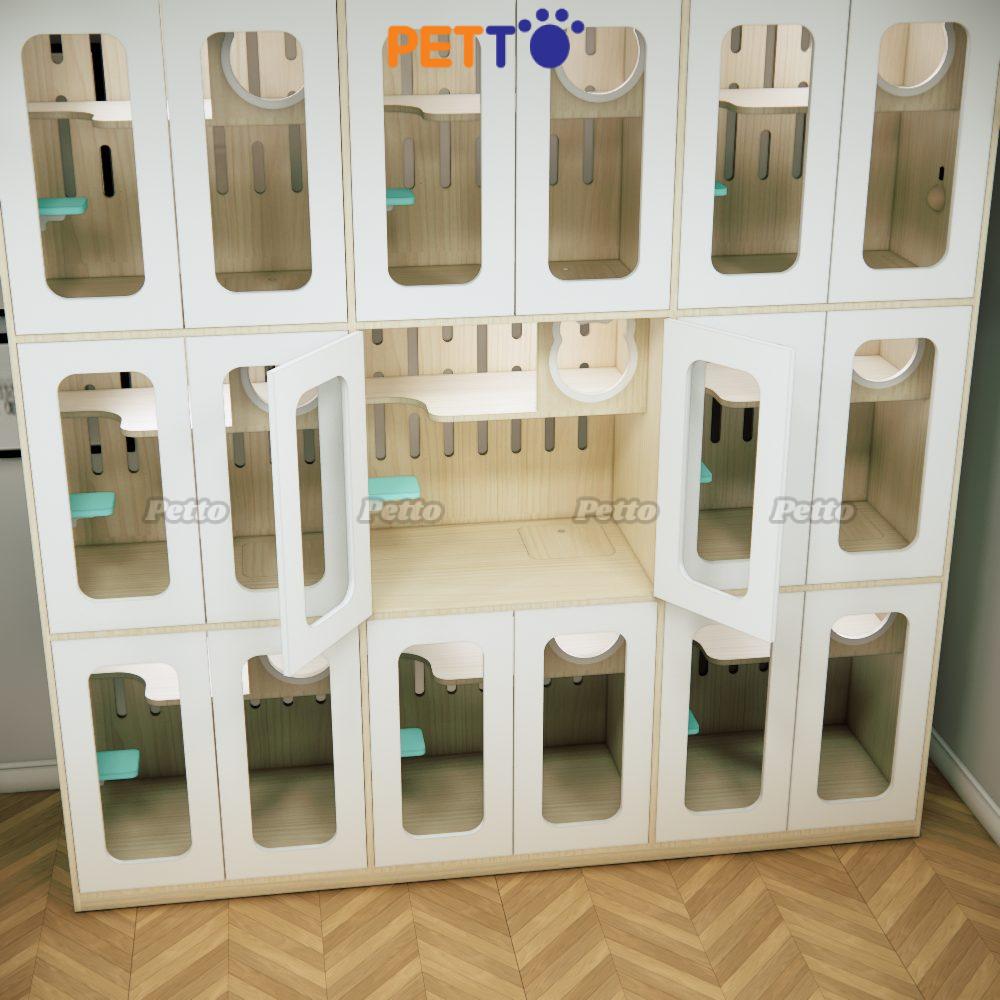 Tủ mèo khách sạn MDF 9 phòng CC326