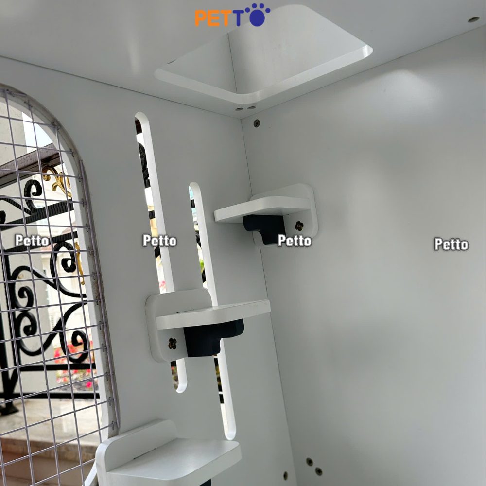 Tủ mèo lux gỗ Plywood trắng CC305