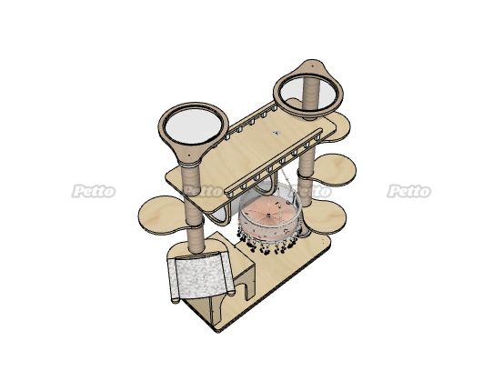 Cat tree cho mèo bằng gỗ Plywood CH082