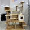 Cat tree gỗ cho mèo bằng gỗ Plywood chắc chắn 1500mm x 700mm x 2200mm CH080