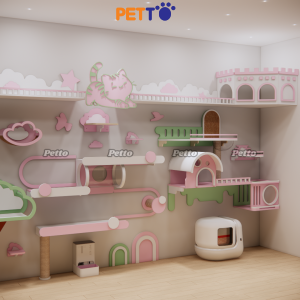 Cat tree đính tường cho sen bánh bèo gỗ Plywood CZ050 - Ảnh 2