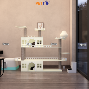 Nhà cây cho mèo bằng gỗ Plywood kích thước 2000mm 450mm 1650mm CH087 - Ảnh 3