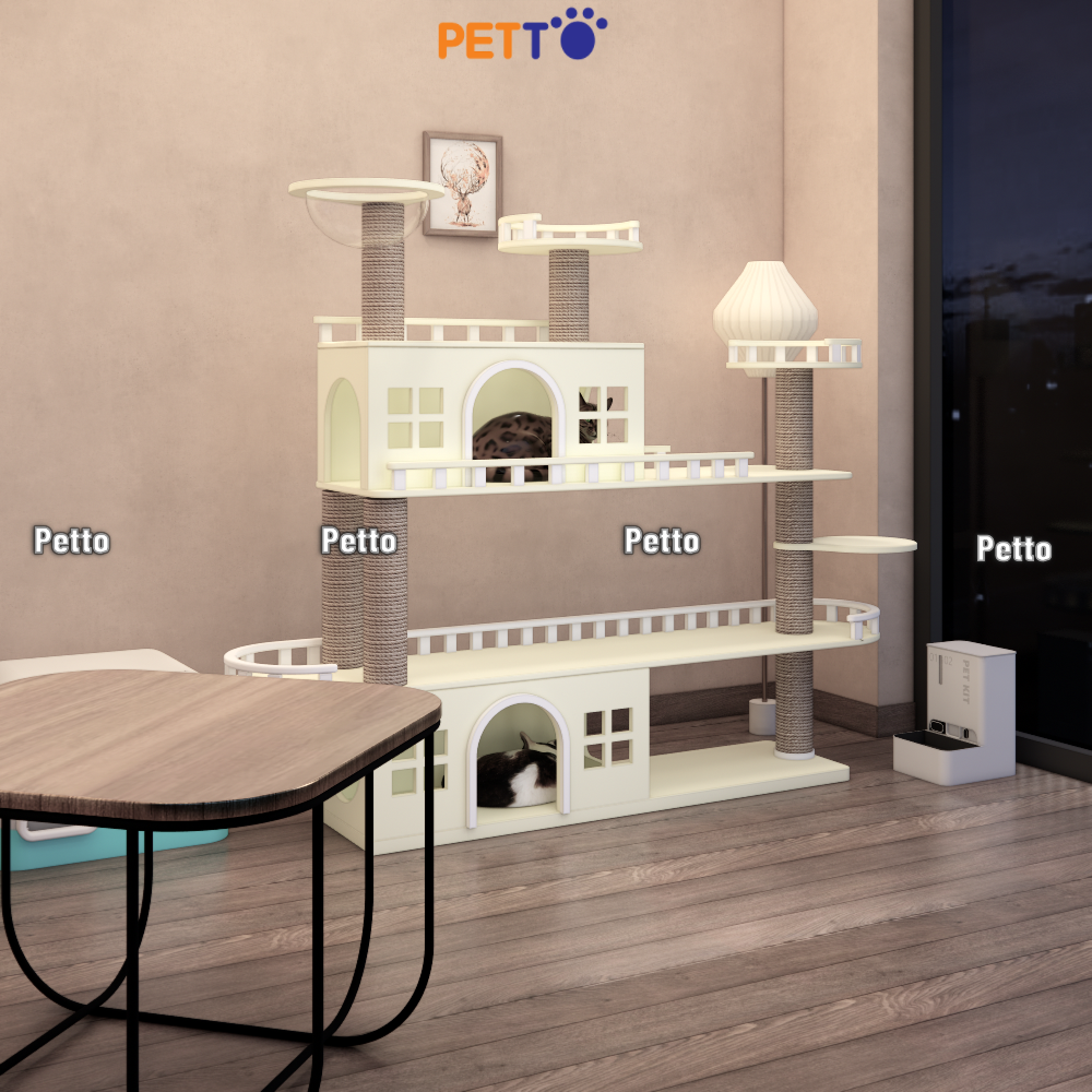 Nhà cây cho mèo bằng gỗ Plywood kích thước 2000mm 450mm 1650mm CH087 - Ảnh 7
