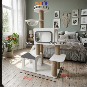 Cat tree bằng gỗ cho mèo cao 1m4 CH090 - Ảnh 4