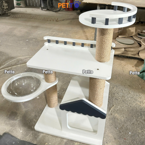 Alternative view of Cat tree cho mèo bằng gỗ, trụ lớn cao 1m1 CH091