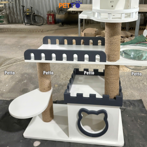 Nhà mèo leo trèo bằng gỗ cho mèo cao 1m4 CH089 - Ảnh 2