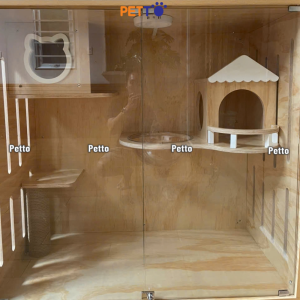 Tủ mèo gỗ Plywood phù hợp cho 2 bé mèo kích thước 1200mm * 600mm * 1136 CC182 - Ảnh 3