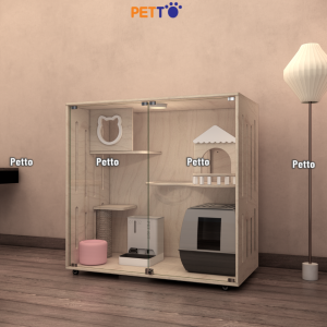 Tủ mèo gỗ Plywood phù hợp cho 2 bé mèo kích thước 1200mm * 600mm * 1136 CC182 - Ảnh 6