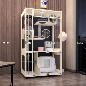 Tủ mèo gỗ Lux CC349 toàn cảnh góc phải